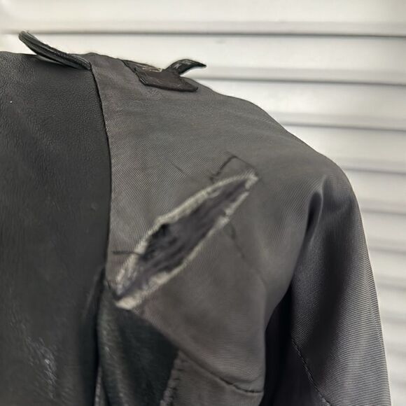 Genuine Lamb Skin Leather Vintage Coat - Picture 10 of 11